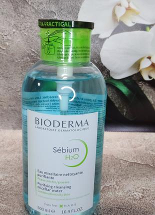 Bioderma Sebium H2O, міцелярна рідина для жирної, комбінованої...