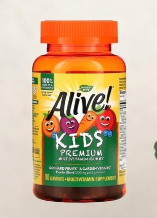 Alive мультивітаміни преміальної якості для дітей, асорті 90 ж...