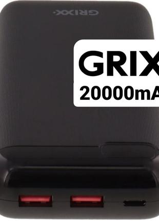 Портативний зарядний пристрій Powerbank Grixx 20000 mAh з техн...