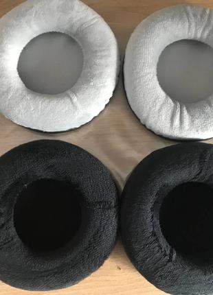 Велюровые бархатные амбушюры накладки 100мм 10см черные/серые