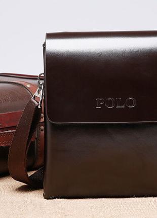 Чоловіча сумка Polo Vip E9 коричнева