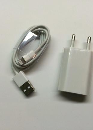Зарядное устройство USB + кабель для Айфона 5/5S 6/6S 7 8 10 i...