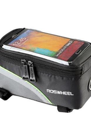 Сумка на раму для велосипеда Roswheel с отсеком для телефона 4...