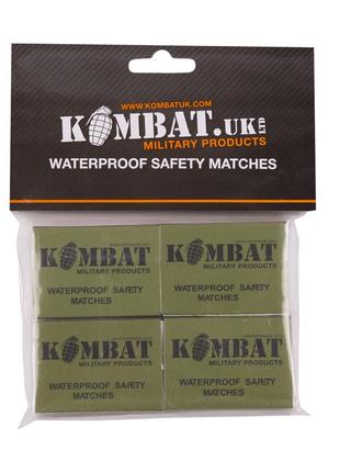 Спички влагозащищённые KOMBAT UK Waterproof matches (pack of 4)
