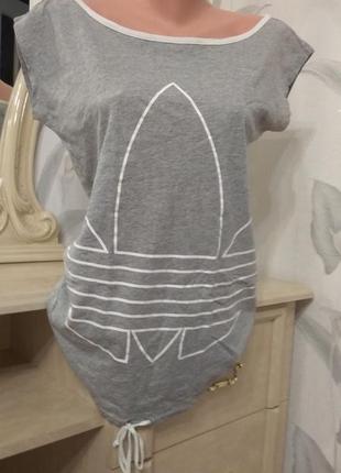 Удлиненная футболка майка туника adidas оригинал р. s-м новая
