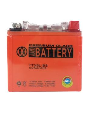 Мотоакумулятор для скутера 5а/год 12 V "VLAND" UTX5L-BS (GEL)(...