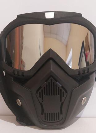 Мотоциклетна маска-трансформер! окуляри, лижна маска, для ката...