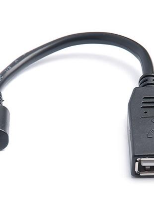 Кабель REAL-EL USB2.0 OTG 0.1m черный