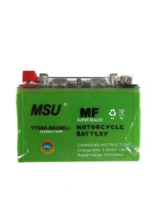 Акумулятор для скутера, мотоциклу 9а/год 12 V "MSU" YTX9A-BS(G...