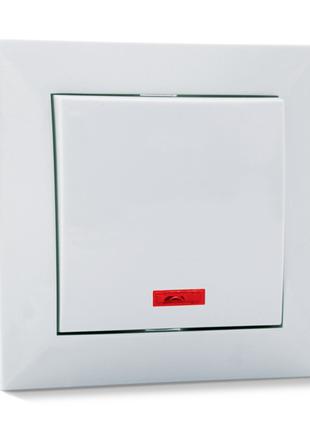 Выключатель SVEN Comfort SE-60011L одинарный с индикатором белый