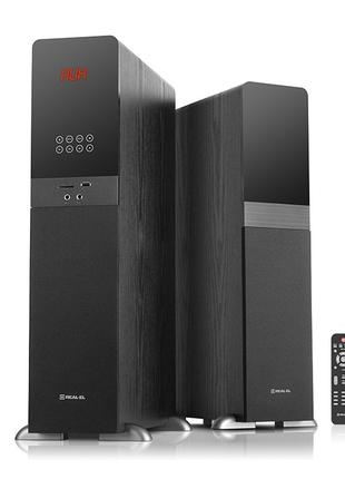Колонки 2.0 REAL-EL S-2030 black (70W, Bluetooth, USB ﬂash, FM...