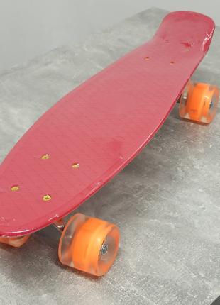 Скейт Пенни борд "Best Board" красный с антискользящей поверхн...