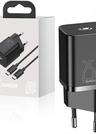 Сетевое зарядное устройство для телефона USB-C Baseus Super Si...