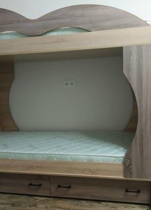 Двухъярусная кровать для двоих детей Мартина ( Сонома-трюфель)