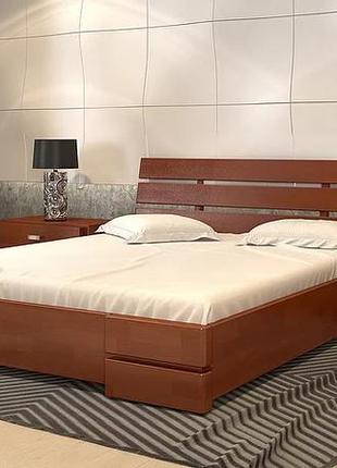 Ліжко двоспальне з дерева Далі Люкс 120 *200