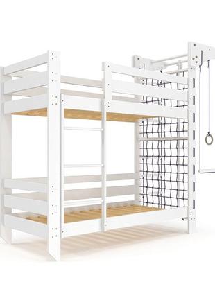 Двоярусне ліжко з ігровою зоною для 2х дітей Бебі сон 7 (80x19...