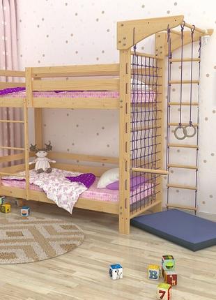 Двоярусне ліжко для 2х дітей Бебі сон 8 (80x190см)