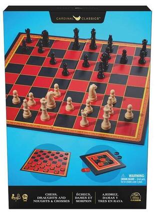 Набор из трех настольных игр Шахматы, шашки и крестики-нолики ...