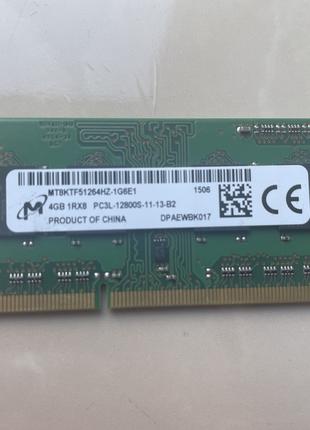 Оперативная память для ноутбука SODIMM DDR3L Micron 4GB PC3L-1...
