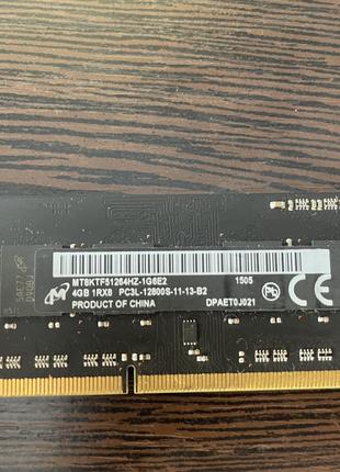 Оперативная память для ноутбука SODIMM DDR3L Micron 4GB PC3L-1...