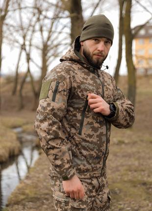 Військова Куртка Undolini Soft Shell Піксель ЗСУ