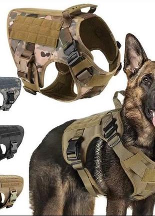 Тактическая одежда для собак военка Жилет тактичний для собак
