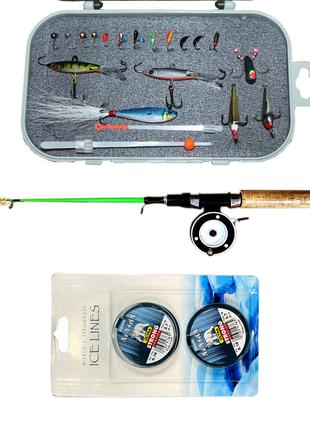 Рыболовный набор для зимней рыбалки с Вольфрамовыми мормышками №3