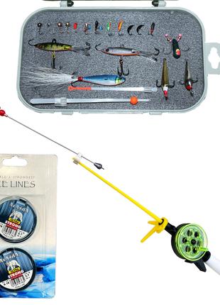 Рыболовный набор для зимней рыбалки с Вольфрамовыми мормышками...