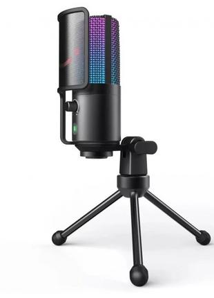 Микрофон конденсаторный для стрима с поп-фильтром Fifine K669 ...
