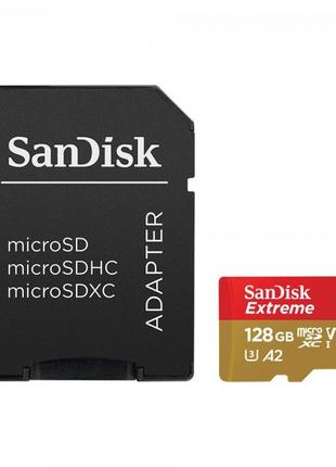 Картка пам'яті 128 ГБ microSDXC UHS-I U3 A2 SanDisk Extreme SD...