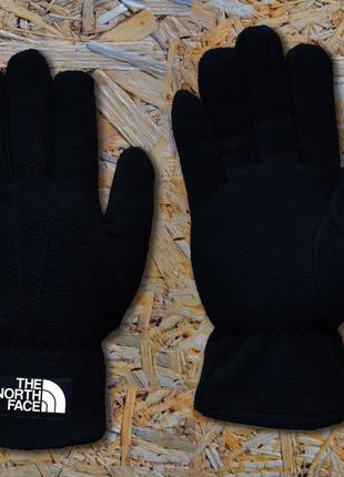 Зимние флисовые перчатки The North Face / Норс Фейс черные