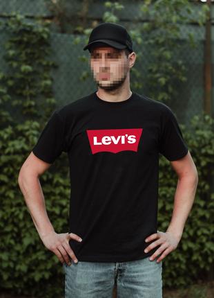 Черная мужская футболка Levi's