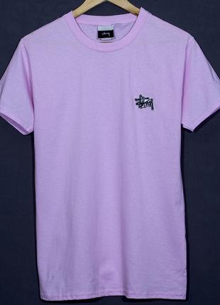 Чоловіча футболка Stussy рожевого кольору