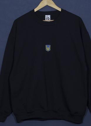 Черная кофта толстовка с гербом Украины