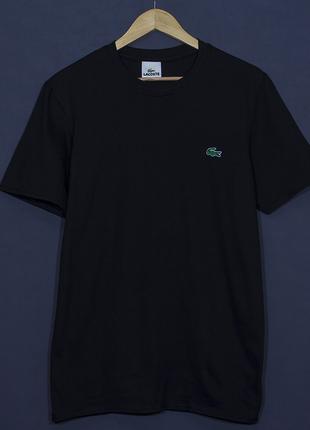 Мужская футболка Lacoste черного цвета