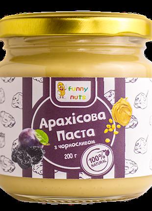 Арахисовая паста "Funny Nuts", с черносливом, стекло, 200 г (а...