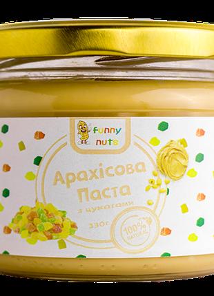 Арахисовая паста "Funny Nuts", с цукатами, стекло, 330 г (арт....