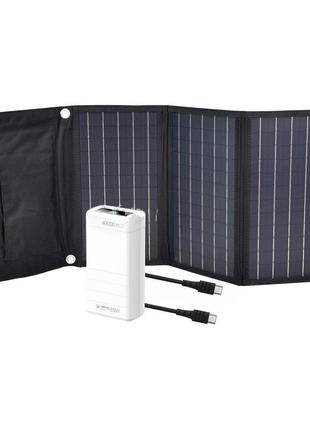 Комплект: портативная солнечная панель 30W Solar Charger, пове...