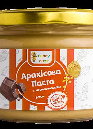 Арахисовая паста "Funny Nuts", с шоколадом, стекло, 330 г (арт...