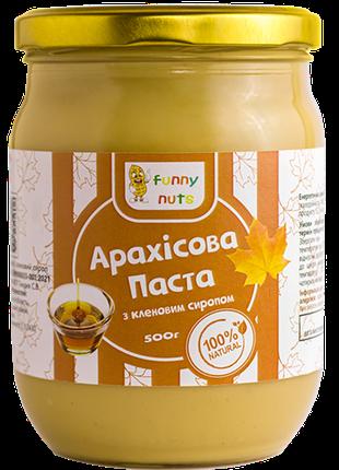 Арахисовая паста "Funny Nuts", с кленовым сиропом, стекло, 500...