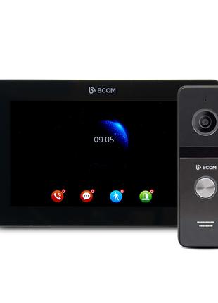 Комплект видеодомофона BCOM BD-770FHD Black Kit: видеодомофон ...