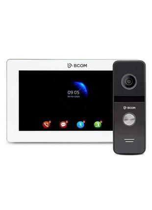 Комплект видеодомофона BCOM BD-770FHD White Kit: видеодомофон ...
