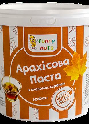 Арахисовая паста "Funny Nuts", с кленовым сиропом, 1000 г (арт...