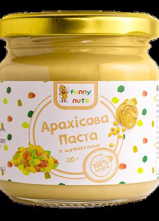 Арахисовая паста "Funny Nuts", с цукатами, стекло, 200 г (арт....