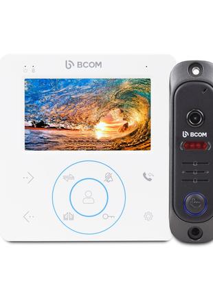 Комплект видеодомофона BCOM BD-480M White Kit: видеодомофон 4"...