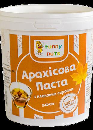 Арахисовая паста "Funny Nuts", с кленовым сиропом, 500г (арт. ...