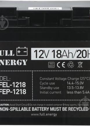 Аккумулятор 12В 18 Ач для ИБП Full Energy FEP-1218