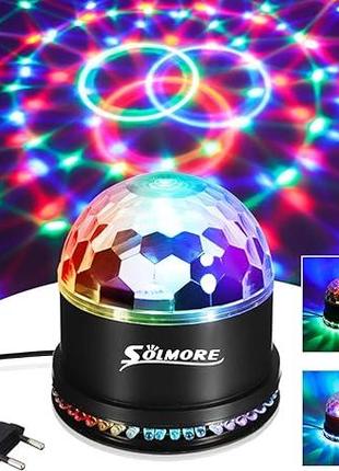 Светодиодный диско-шар, SOLMORE, 51 светодиод, 5 Вт, 7 цветов,...