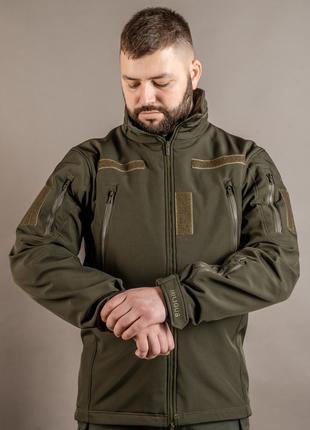 Військова куртка тактична Soft shell олива Куртка демісезонна ...