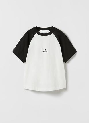Черная футболка белая футболка l.a. минималистичная футболка с...